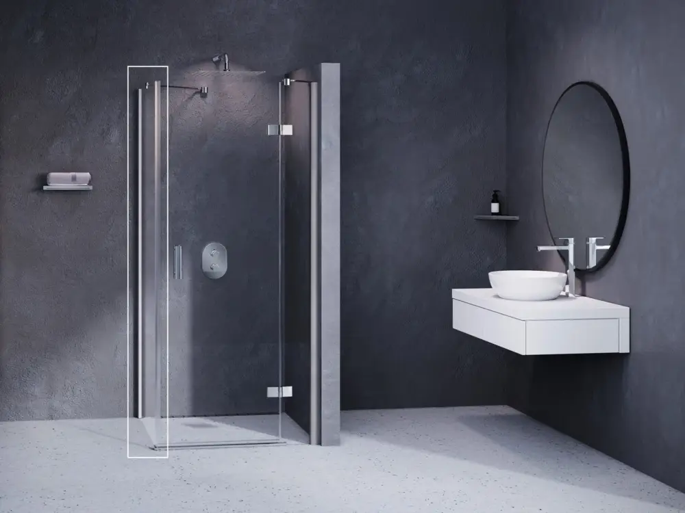 Značkový Ravak pevná stěna SmartLine SMPS 90 P chrom+transparent