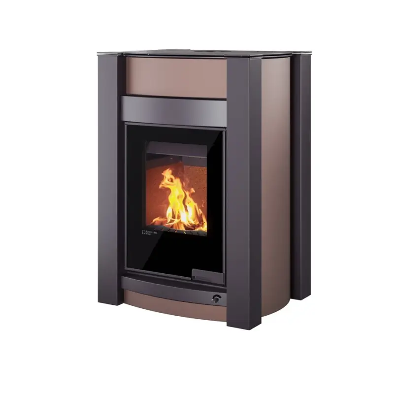 Autentický HS Flamingo Krbová kamna AQUAFLAM VARIO ® KALMAR 11kW hnědá - sametová (teplovzdušná verze)