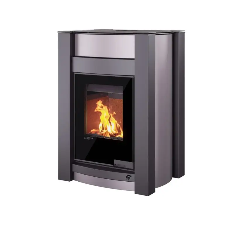 Vrácení Zdarma HS Flamingo Krbová kamna AQUAFLAM VARIO ® KALMAR 11kW šedá (teplovzdušná verze)