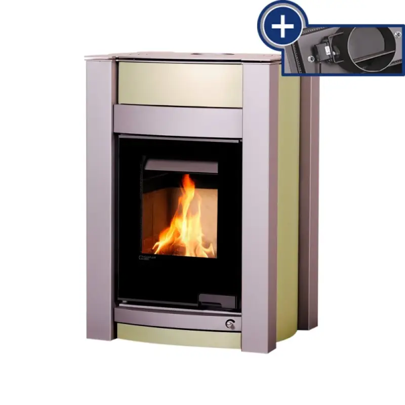 Akční Cena HS Flamingo Krbová kamna AQUAFLAM VARIO ® KALMAR 11/5kW olivová, elektronická regulace