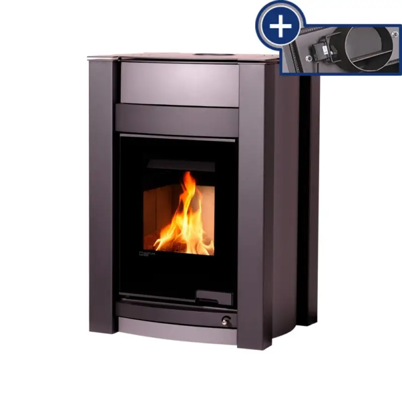 Akční Nabídka HS Flamingo Krbová kamna AQUAFLAM VARIO ® KALMAR 11/7kW šedá, elektronická regulace