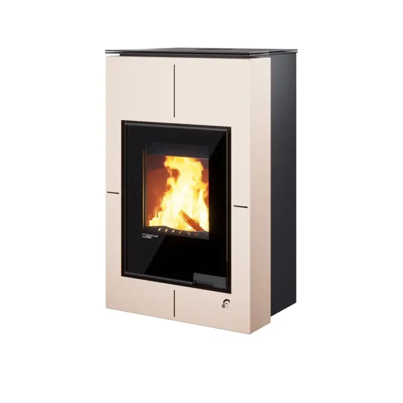 Jen Po Omezenou Doba HS Flamingo Krbová kamna AQUAFLAM VARIO ® SAPORO 11kW krémová (teplovzdušná verze)
