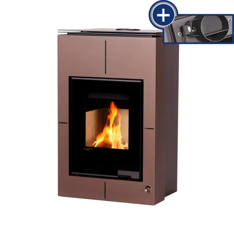 Časově Omezené HS Flamingo Krbová kamna AQUAFLAM VARIO ® SAPORO 11/5kW hnědá - sametová, elektronická regulace