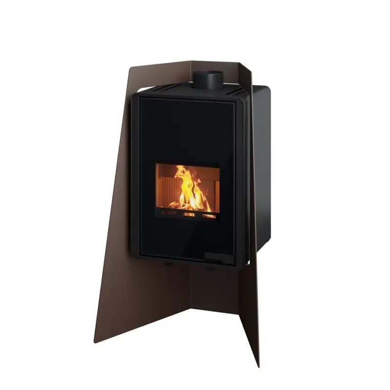 Zlevněný HS Flamingo Krbová kamna FLAMINGO DELUXE ® ISLAND, hnědá - sametová