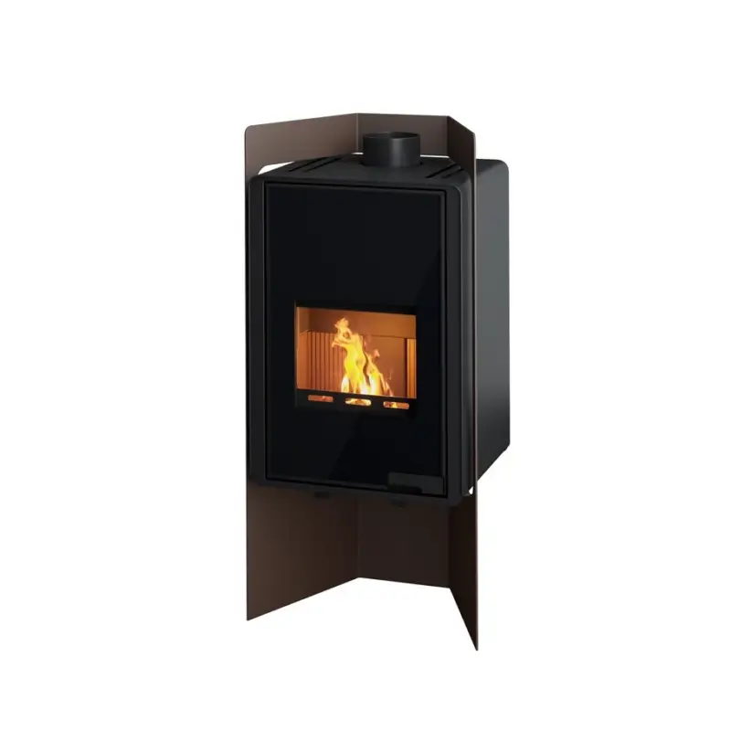 Zlevněný HS Flamingo Krbová kamna FLAMINGO DELUXE ® PULAU, hnědá - sametová