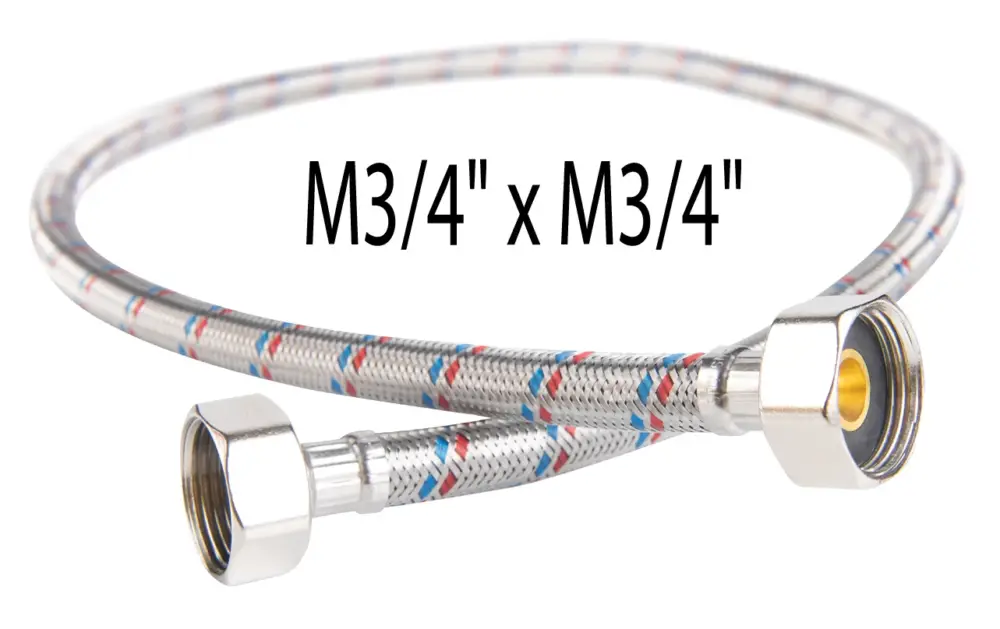NOVASERVIS Nerezová hadička M3/4" x M3/4" -80cm - PWS504 Jen Po Omezenou Doba