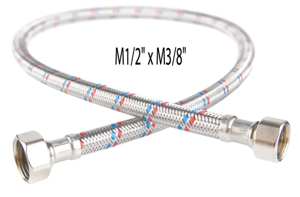 NOVASERVIS Nerezová hadička M1/2" x M3/8"-120cm - PWS88 Novinka