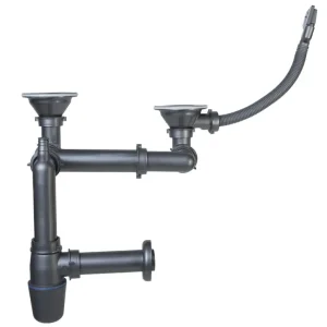 Značkový NOVASERVIS Sifon dřezový na dvojdřez 89mm přepad z dřezu plast - NSP620