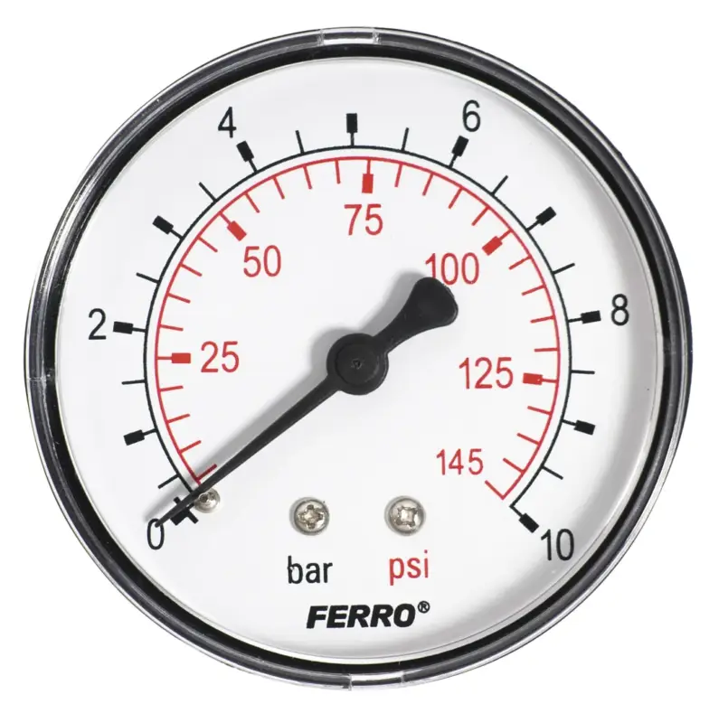 Cenová Bomba Manometr - tlakoměr 63mm 1/4" Axiál - zadní vývod 0-10 bar