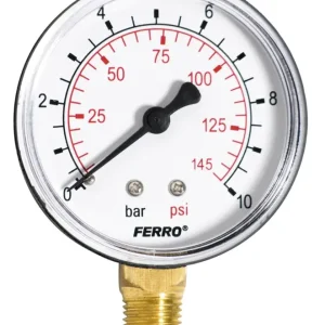 Cenová Bomba Manometr - tlakoměr 63mm 1/4" Radiál - spodní vývod 0-10 bar