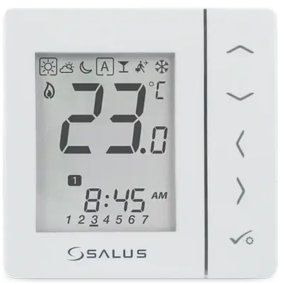 Nakupujte Hned SALUS Týdenní programovatelný termostat 230V - bílý VS30W, Drátové