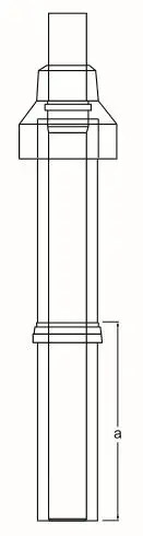Must-Have ALMEVA LIK střešní nástavec nastavitelný 1600mm 60/100 červená D=0,15-1,1m