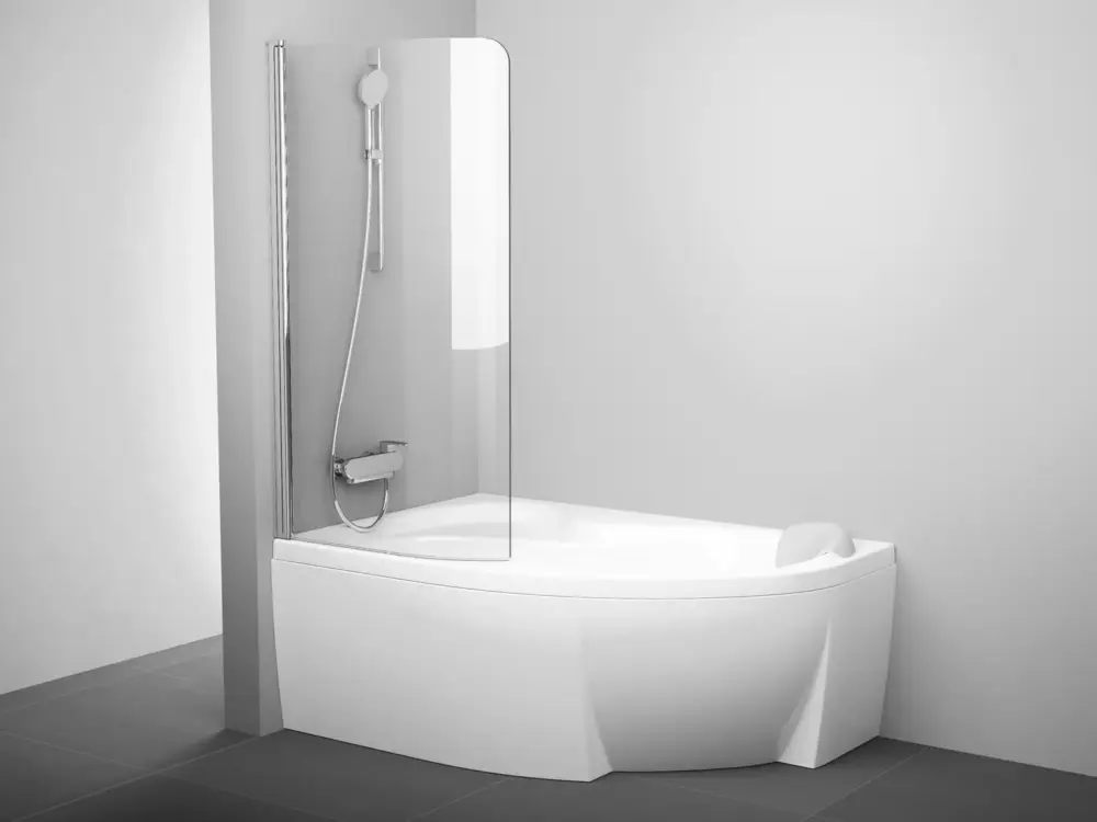 Ravak Vanová zástěna CVSK1 ROSA 140/150 L bright alu+Transparent Značkový