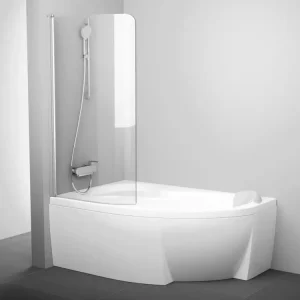 Originální Ravak Vanová zástěna CVSK1 ROSA 140/150 L satin+Transparent