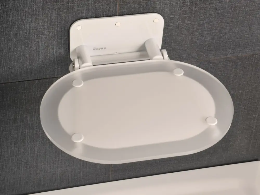 Ravak Sprchové sedátko CHROME CLEAR/WHITE Výprodej