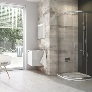 Ravak sprchový kout čtvrtkruh BLCP4-80 bright alu+Transparent Vrácení Zdarma