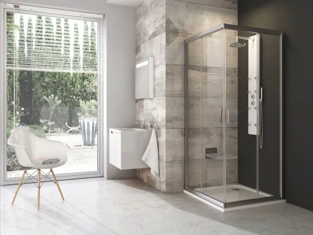 Ravak sprchový kout čtvercový BLRV2-90 satin+Transparent Top Prodej