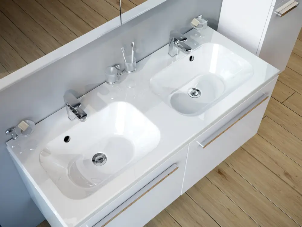 Must-Have Ravak Dvojumyvadlo Chrome 1200 white s přepadem