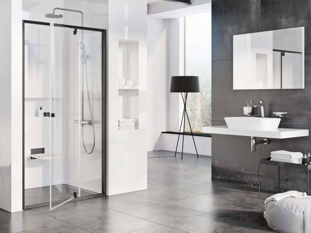 Akce Ravak sprchové dveře PDOP2-110 black+Transparent