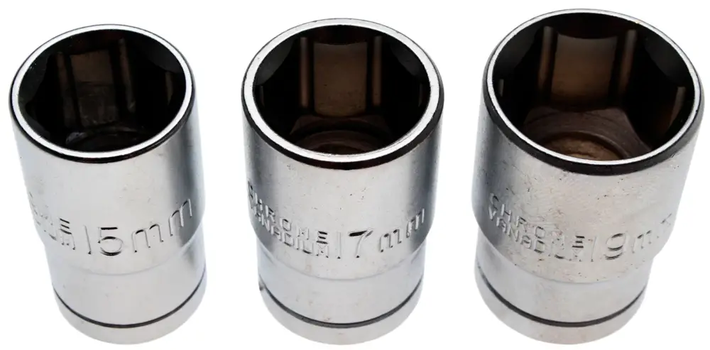 Dokud Zásoby Vydrží BGS Hlavice nástrčné, 12,5 mm (1/2"), 15 / 17 / 19 mm, 3dílná