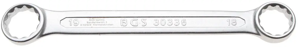 Hit Sezóny BGS Klíč oboustranný očkový, velmi plochý, 18x19 mm