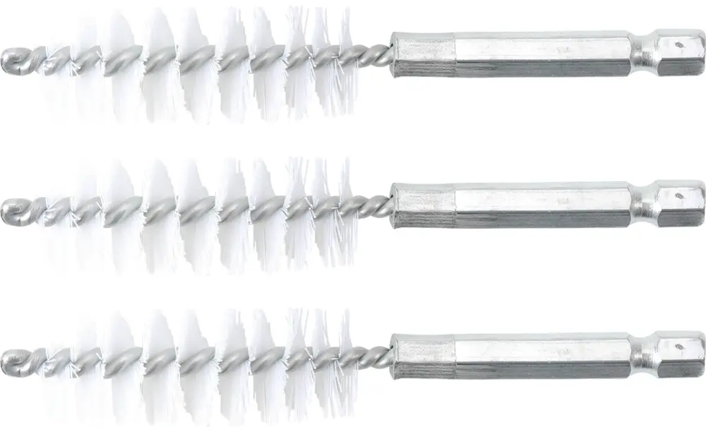 Značkový BGS Kartáče nylonové, sada 3 ks , 17 mm, 6.3 mm (1/4") Drive, 3 pcs.