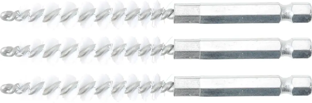 BGS Kartáče nylonové, sada 3 ks, 8 mm, 6.3 mm (1/4") Drive, 3 pcs. Cenový Hit