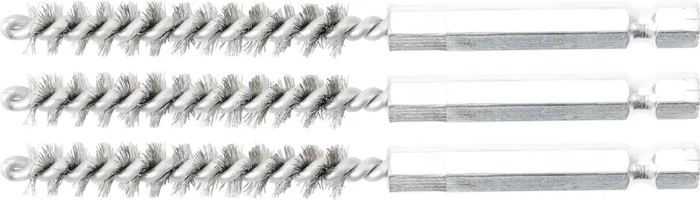 BGS Kartáče ocelové, sada 3 ks, 8 mm, 6.3 mm (1/4") Drive, 3 pcs. Akční Cena