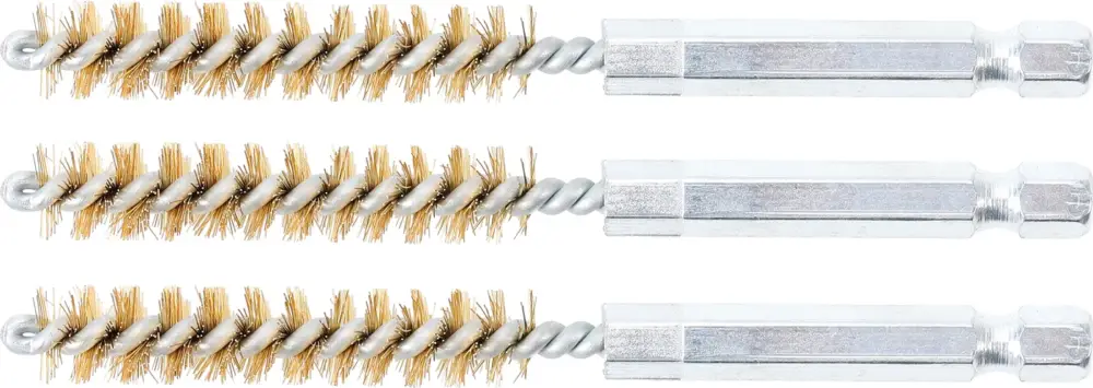 Cenová Bomba BGS Kartáče mosazné, sada 3 ks,9 mm, 6.3 mm (1/4") Drive, 3 pcs.