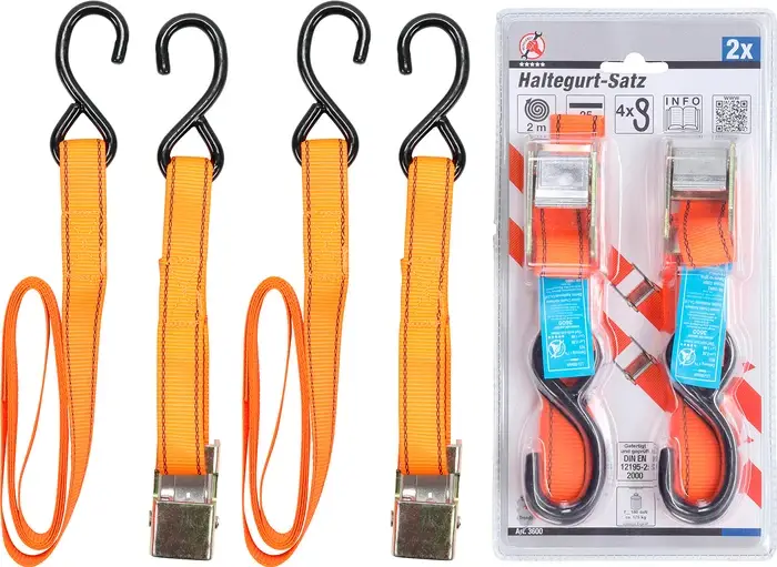 Expresní Doručení BGS Pás rychloupínací s hákem 25 mm x 2 m; 122 kg