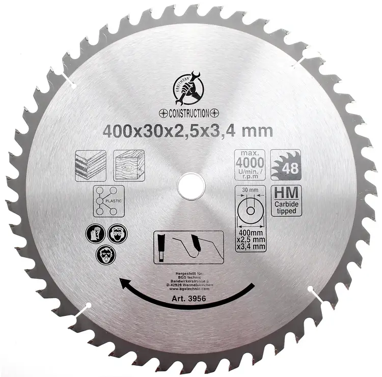 Autentický BGS Pilový kotouč ze slinutého karbidu, O 400 x 30 x 3.2 mm, 36 zubů
