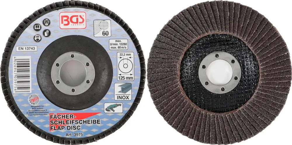 BGS Kotouč brusný lamelový,O 125 mm, K 60 Aktuální