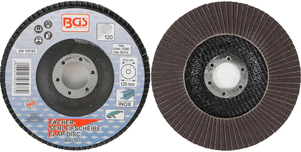 Sezónní Sleva BGS Kotouč brusný lamelový,O 125 mm, K 120