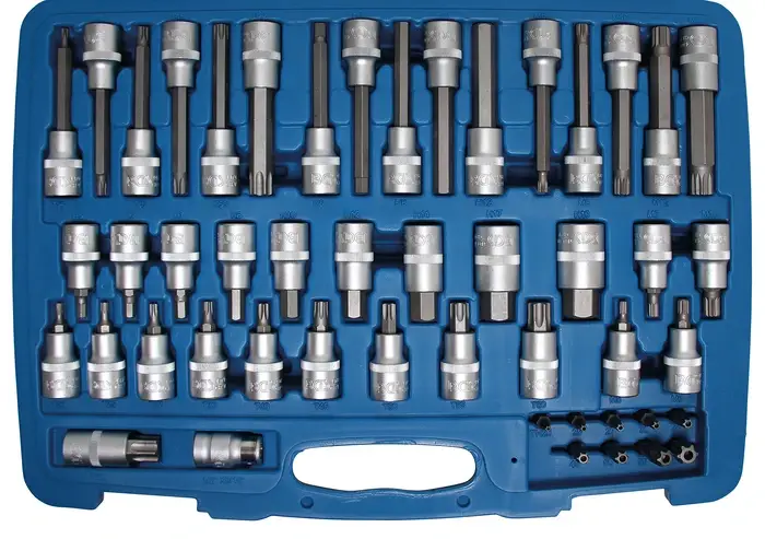 Vysoce Kvalitní BGS Hlavice zástrčné 1/2" TORX, imbus, XZN, sada 49 dílů