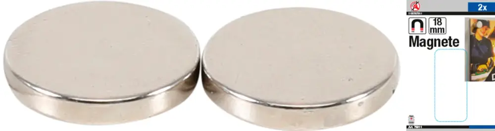 Finální Výprodej BGS Magnety, extra silné , O 18 mm, 2 pcs.
