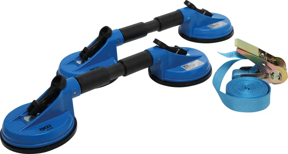 Expresní Doručení BGS Nosič skla, 2 x 2 přísavky pr. 110 mm, pás s ráčnou