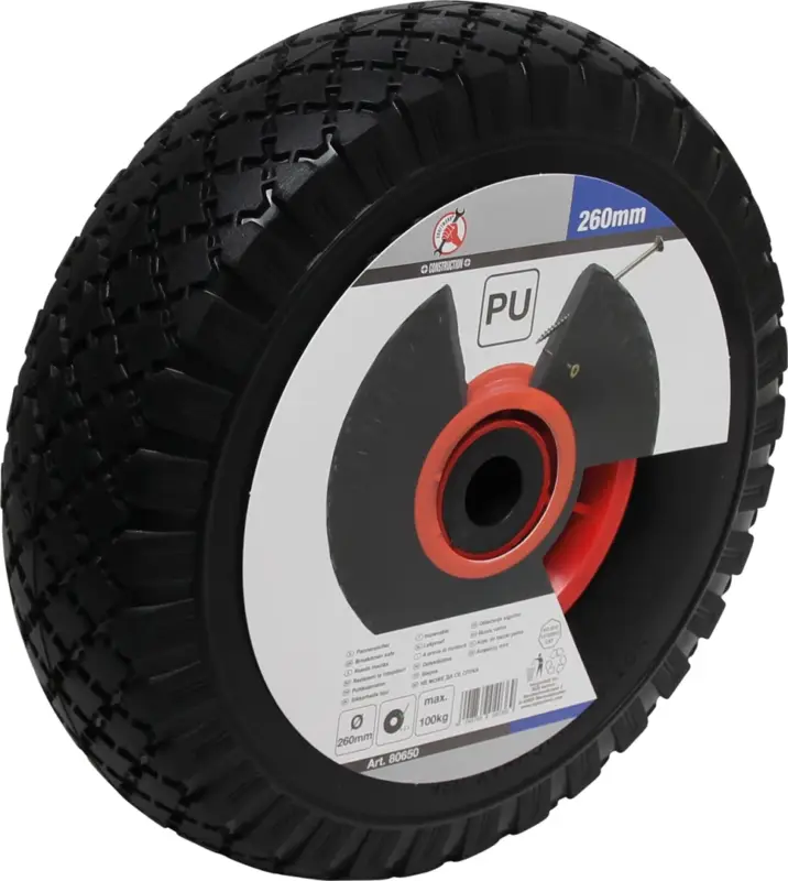 Koupit Online BGS Kolo pro skladištní/ruční vozík, PU, červené/černé, 260 mm
