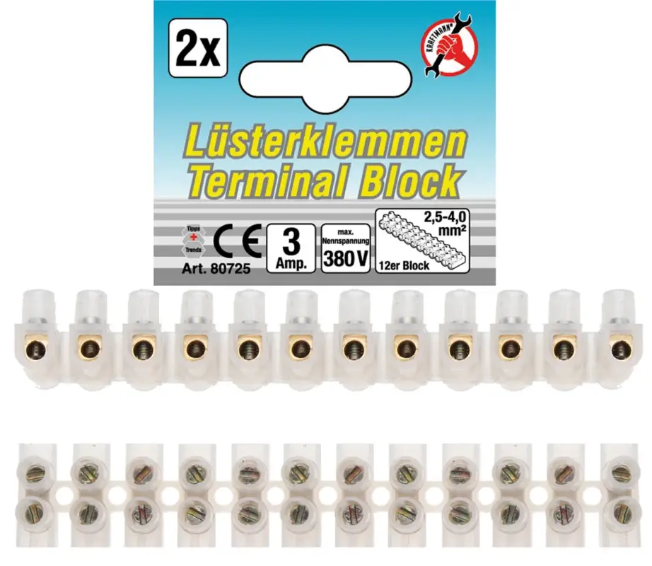 BGS Svorky instalační, 2,5 mm2, sada 2 ks, blok po 12 ks Hit Sezóny
