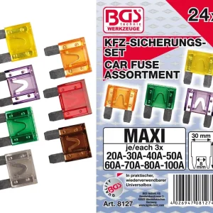 Akční Nabídka BGS Pojistky pro automobily,Maxi, 24 dílná sada