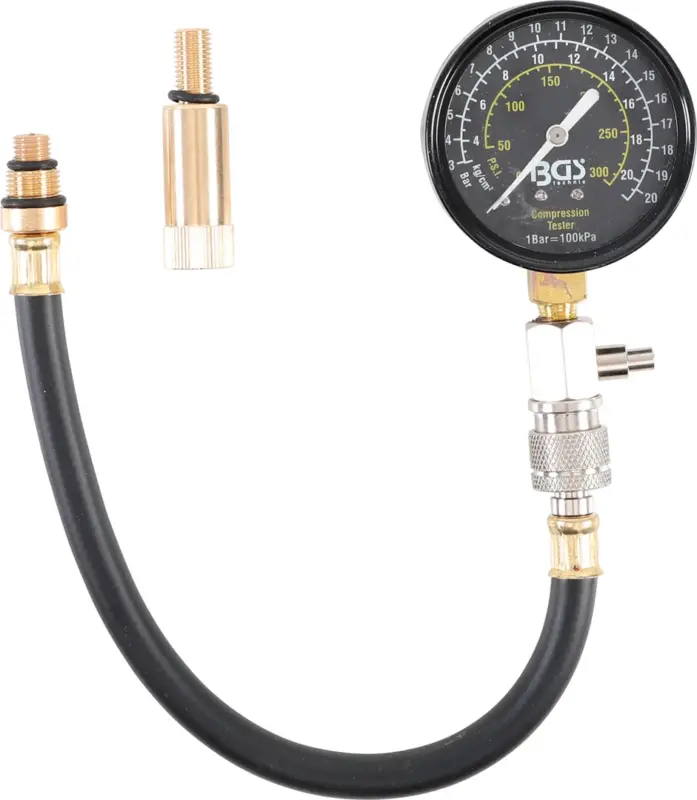 BGS Testr pro zkoušku komprese benzínových motorů,pro závity zapalovacích svíček 10 + 14mm Jen Po Omezenou Doba