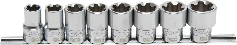 Vysoce Kvalitní BGS Hlavice nástrčné 1/2" TORX Plus 18EP - 32EP, 8 dílů