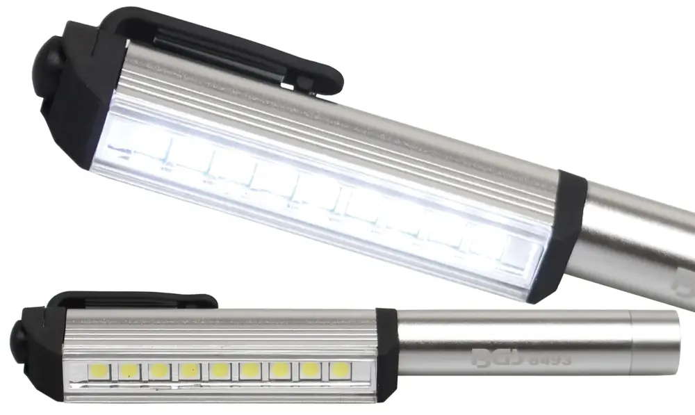 BGS Hliníková LED lampa, design tužka, s 9 LED Zlevněný
