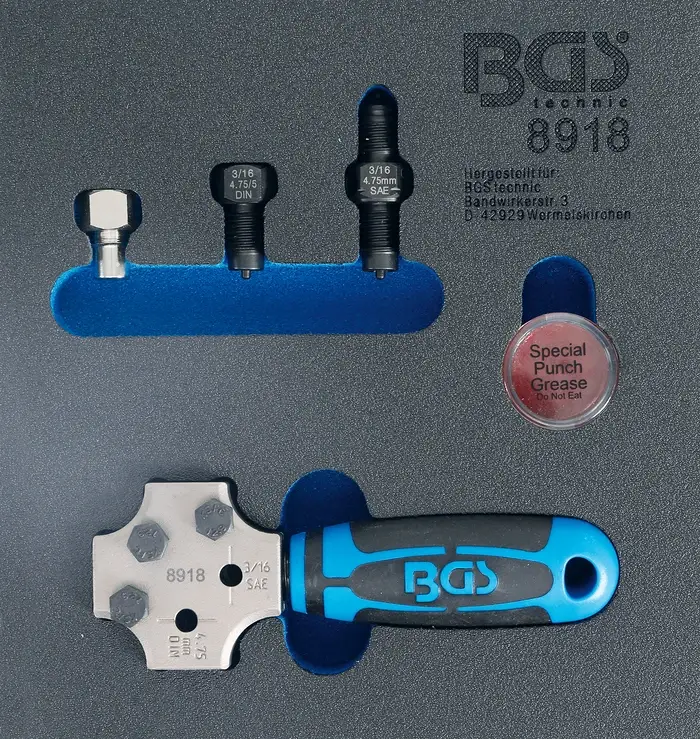 Tovární Cena BGS Pertlovací přípravek pro osobní automobily, pr. 4,75 mm a 3/16"