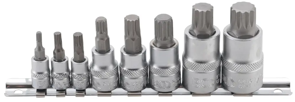 Tovární Cena BGS Hlavice zástrčné 1/4"+3/8"+1/2" XZN profil M4 - M16, 8 dílů