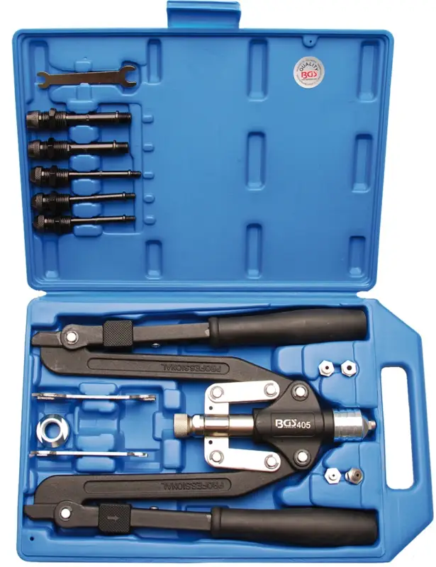 Speciální Cena BGS Kleště nýtovací na trhací nýty + 4 nástavce 3,2 - 6,4 mm