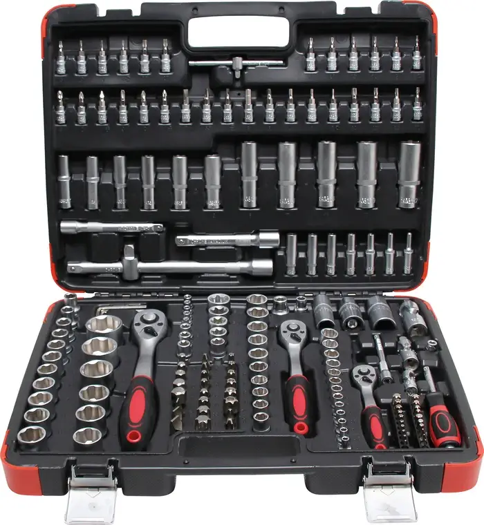 Časově Omezené BGS Gola sada Kraftmann 172 dílů, 3x ráčna 1/4", 3/8" a 1/2" (4 ÷ 32 mm Super Lock) v kufru, BS2283