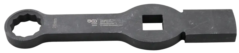 Novinka BGS Úderový očkový klíč, dvanáctihranný, oboustranný, 26 mm