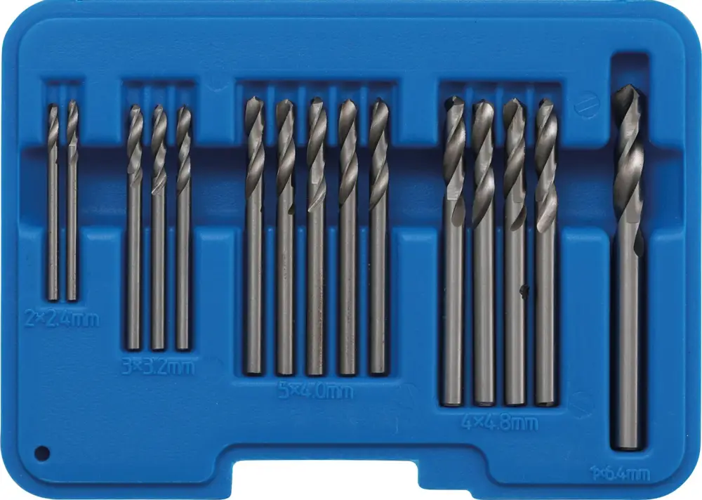 BGS Sada vrtáků pro nýtování naslepo,HSS, 2,4–6,4 mm, 15dílná Dokud Zásoby Vydrží
