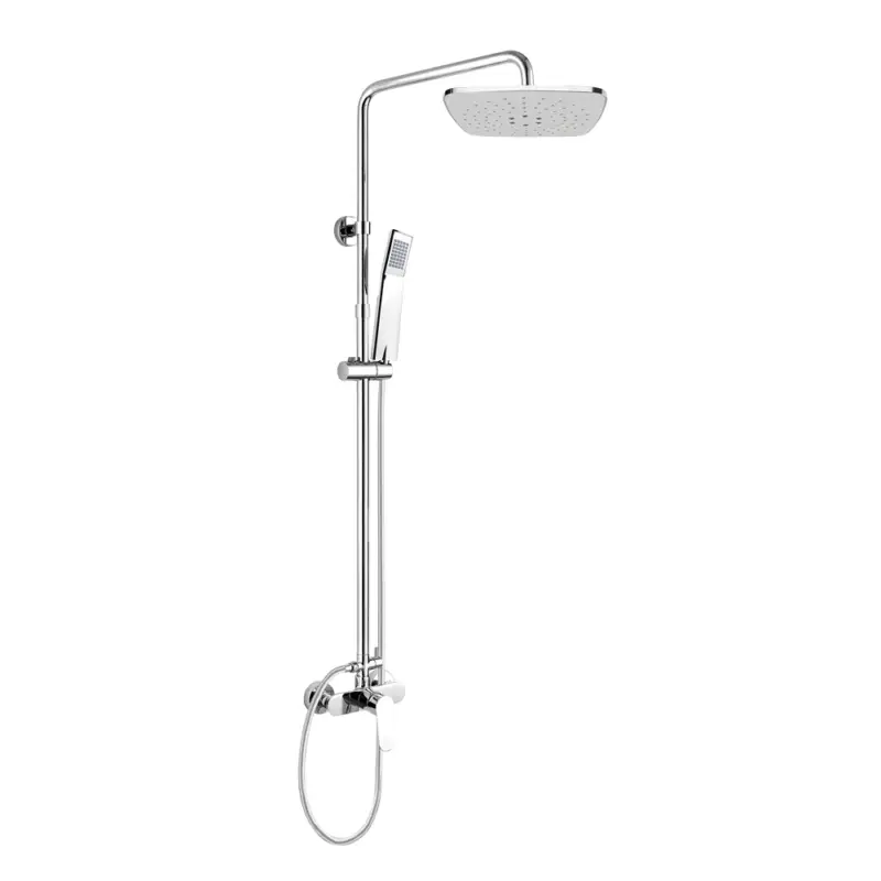 Nástěnná sprchová baterie, Viana, 150 mm se sprchovou soupravou, ruční a talířovou sprchou 220x220mm Speciální Cena