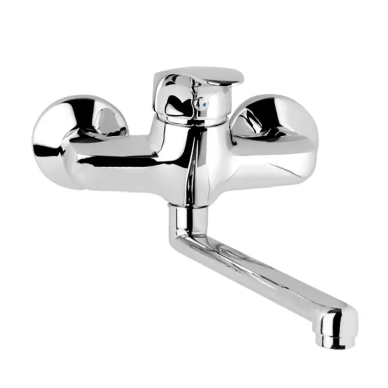 Dřezová nástěnná baterie, Sonáta, 100 mm, s ramínkem plochým rovným 210 mm, chrom Originální